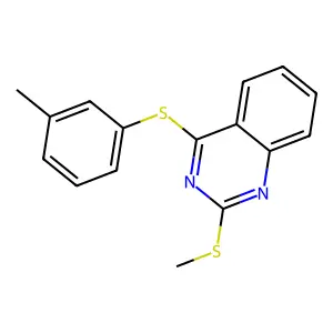Methyl 4-[(3-methylphenyl)sulfanyl]-2-quinazolinyl sulfide structure