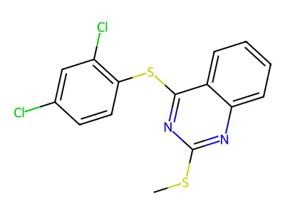 4-[(2,4-Dichlorophenyl)sulfanyl]-2-(methylsulfanyl)quinazoline structure