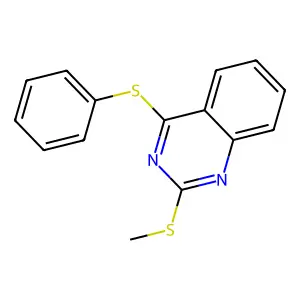 2-(Methylsulfanyl)-4-(phenylsulfanyl)quinazoline structure