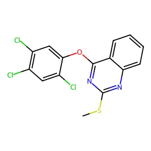 2-(Methylsulfanyl)-4-(2,4,5-trichlorophenoxy)quinazoline structure