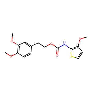 2-(3,4-dimethoxyphenyl)ethyl N-(3-methoxythiophen-2-yl)carbamate structure