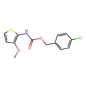 4-chlorobenzyl N-(3-methoxy-2-thienyl)carbamate structure