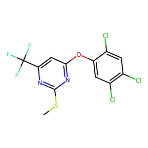 2-(Methylsulfanyl)-4-(2,4,5-trichlorophenoxy)-6-(trifluoromethyl)pyrimidine structure