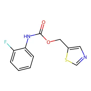 1,3-thiazol-5-ylmethyl N-(2-fluorophenyl)carbamate structure