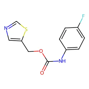 1,3-thiazol-5-ylmethyl N-(4-fluorophenyl)carbamate structure