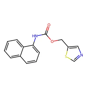 1,3-thiazol-5-ylmethyl N-(1-naphthyl)carbamate structure