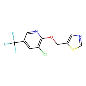 3-Chloro-2-(1,3-thiazol-5-ylmethoxy)-5-(trifluoromethyl)pyridine structure