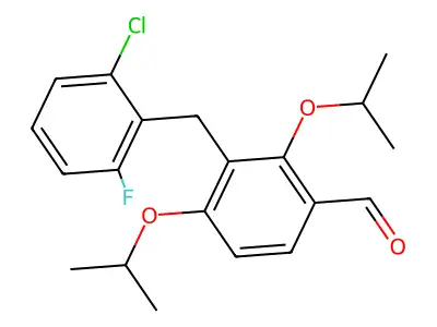 3-(2-Chloro-6-fluorobenzyl)-2,4-diisopropoxybenzenecarbaldehyde structure