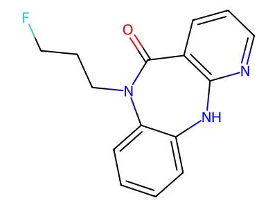 6-(3-fluoropropyl)-6,11-dihydro-5H-pyrido[2,3-b][1,5]benzodiazepin-5-one structure