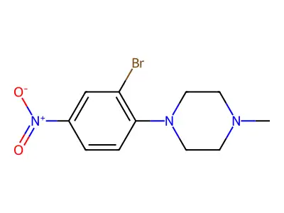 1-(2-Bromo-4-nitrophenyl)-4-methylpiperazine structure