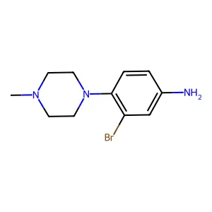 3-Bromo-4-(4-methylpiperazin-1-yl)aniline structure