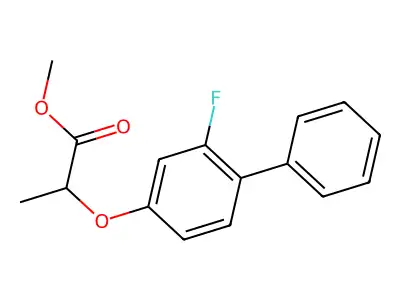 Methyl 2-[(2-fluoro[1,1'-biphenyl]-4-yl)oxy]propanoate structure