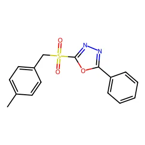 4-Methylbenzyl 5-phenyl-1,3,4-oxadiazol-2-yl sulfone structure