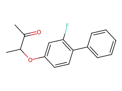 3-[(2-Fluoro[1,1'-biphenyl]-4-yl)oxy]-2-butanone structure
