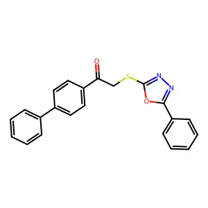 1-[1,1'-Biphenyl]-4-yl-2-[(5-phenyl-1,3,4-oxadiazol-2-yl)sulfanyl]-1-ethanone structure