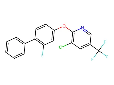 3-Chloro-2-[(2-fluoro[1,1'-biphenyl]-4-yl)oxy]-5-(trifluoromethyl)pyridine structure