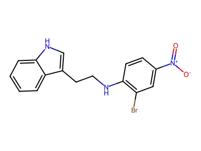 2-bromo-N-[2-(1H-indol-3-yl)ethyl]-4-nitroaniline structure