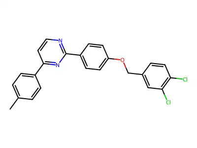 2-[4-[(3,4-Dichlorophenyl)methoxy]phenyl]-4-(4-methylphenyl)pyrimidine structure
