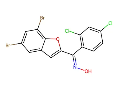 (5,7-Dibromo-2-benzofuranyl)(2,4-dichlorophenyl)methanone oxime structure
