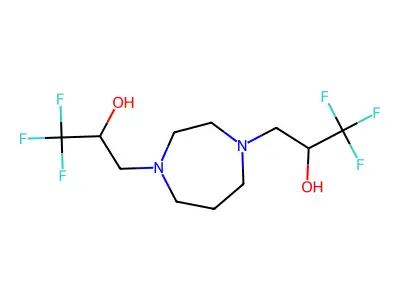 1,1,1-trifluoro-3-[4-(3,3,3-trifluoro-2-hydroxypropyl)-1,4-diazepan-1-yl]propan-2-ol structure