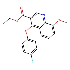 Ethyl 4-(4-fluorophenoxy)-8-methoxyquinoline-3-carboxylate structure