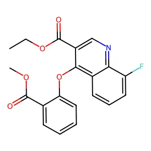 Ethyl 8-fluoro-4-[2-(methoxycarbonyl)phenoxy]-3-quinolinecarboxylate structure