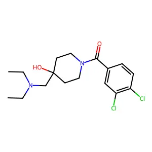 (3,4-Dichlorophenyl){4-[(diethylamino)methyl]-4-hydroxypiperidino}methanone structure