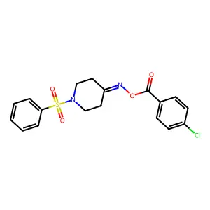 4-{[(4-Chlorobenzoyl)oxy]imino}-1-(phenylsulfonyl)piperidine structure