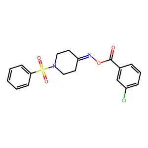4-{[(3-Chlorobenzoyl)oxy]imino}-1-(phenylsulfonyl)piperidine structure