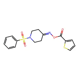 1-(Phenylsulfonyl)-4-{[(2-thienylcarbonyl)oxy]imino}piperidine structure