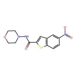 N-morpholino-5-nitro-1-benzothiophene-2-carboxamide structure
