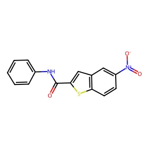 5-nitro-N-phenyl-1-benzothiophene-2-carboxamide structure