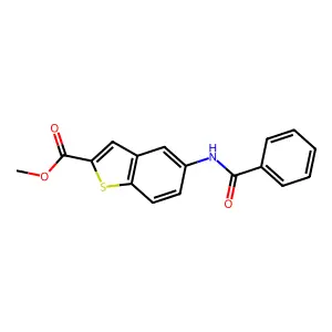 Methyl 5-benzamido-1-benzothiophene-2-carboxylate structure