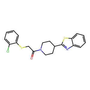 1-[4-(1,3-Benzothiazol-2-yl)piperidino]-2-[(2-chlorophenyl)sulfanyl]-1-ethanone structure