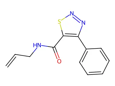 N-allyl-4-phenyl-1,2,3-thiadiazole-5-carboxamide structure