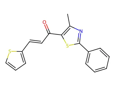 1-(4-Methyl-2-phenyl-1,3-thiazol-5-yl)-3-thiophen-2-ylprop-2-en-1-one structure