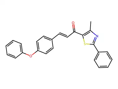 1-(4-Methyl-2-phenyl-1,3-thiazol-5-yl)-3-(4-phenoxyphenyl)prop-2-en-1-one structure