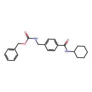 benzyl N-{4-[(cyclohexylamino)carbonyl]benzyl}carbamate structure