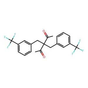 3,3-Bis[3-(trifluoromethyl)benzyl]-2,4-pentanedione structure
