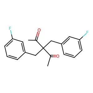 3,3-Bis(3-fluorobenzyl)-2,4-pentanedione structure