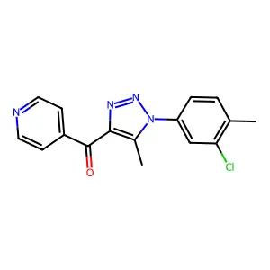 [1-(3-chloro-4-methylphenyl)-5-methyl-1H-1,2,3-triazol-4-yl](4-pyridinyl)methanone structure