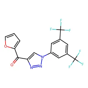 {1-[3,5-bis(trifluoromethyl)phenyl]-1H-1,2,3-triazol-4-yl}(2-furyl)methanone structure