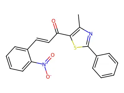 1-(4-Methyl-2-phenyl-1,3-thiazol-5-yl)-3-(2-nitrophenyl)prop-2-en-1-one structure