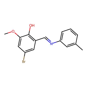 4-Bromo-2-methoxy-6-{[(3-methylphenyl)imino]methyl}benzenol structure