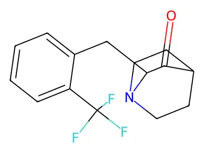 2-[2-(Trifluoromethyl)benzyl]-3-quinuclidinone structure