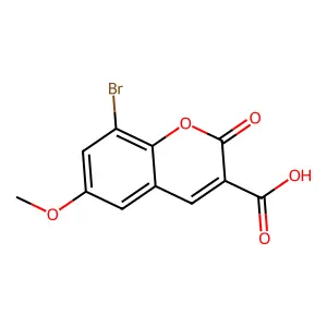 8-bromo-6-methoxy-2-oxo-2H-chromene-3-carboxylic acid structure