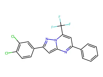 2-(3,4-Dichlorophenyl)-5-phenyl-7-(trifluoromethyl)pyrazolo[1,5-a]pyrimidine structure
