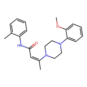 (E)-3-[4-(2-methoxyphenyl)piperazino]-N-(2-methylphenyl)-2-butenamide structure