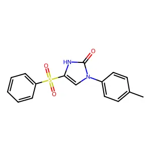 1-(4-methylphenyl)-4-(phenylsulfonyl)-1,3-dihydro-2H-imidazol-2-one structure