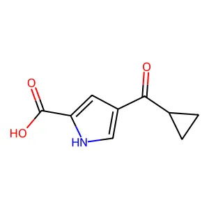 4-(cyclopropylcarbonyl)-1H-pyrrole-2-carboxylic acid structure